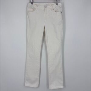 Frame Le Mini Boot Jean Women 27 White Bootcut Stretch Denim Pants Designer Luxe